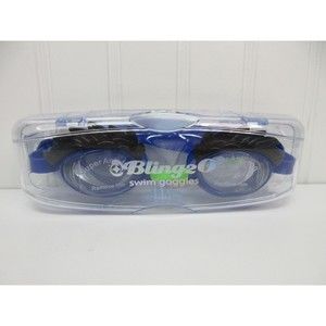 Bling2O Kids Swim Goggles Eyebrow Blue Anti-Fog UV Protection Youth New